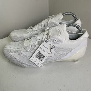 Adidas Mens Sz 9.5 Football Cleats Low Adizero Electric IE4413 White Iridescent